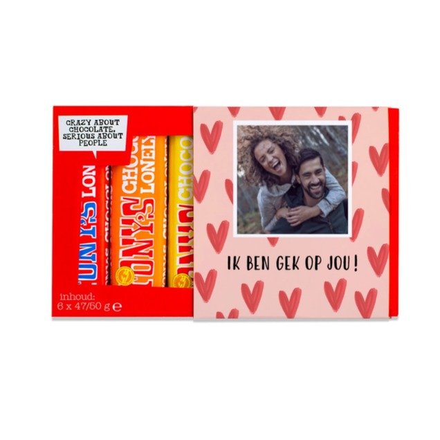 Tony’s Chocolonely | Proeverijtje |  Gek op jou met eigen foto | 300g