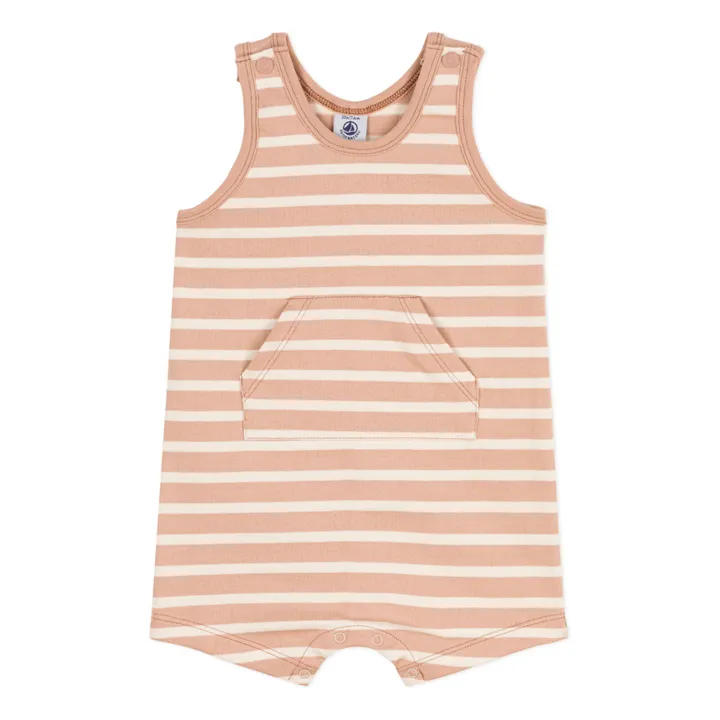Petit Bateau Combinaison Courte Sans Manches en Jersey Epais | Vieux Rose