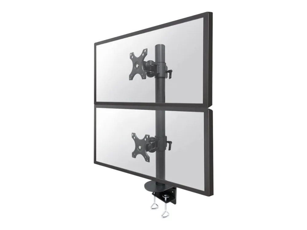 Neomounts FPMA-D960DVPLUS - Monteringssæt - for 2 LCD displays - stål - sort - skærmstørrelse: 17