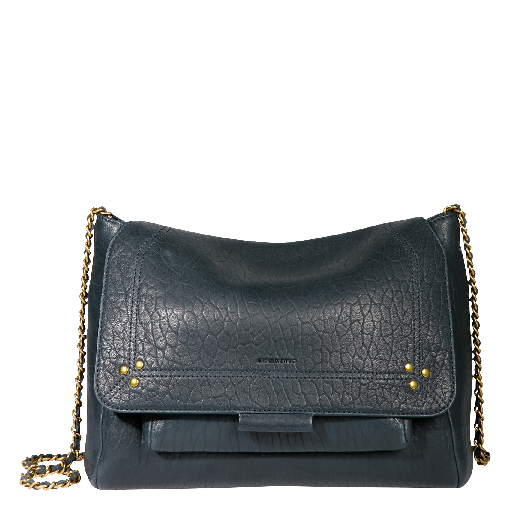 LULU L - Sac bandoulière en cuir | Bleu