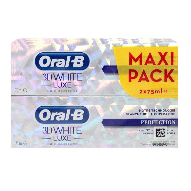 Dentifrice 3D White perfection 2x75ml