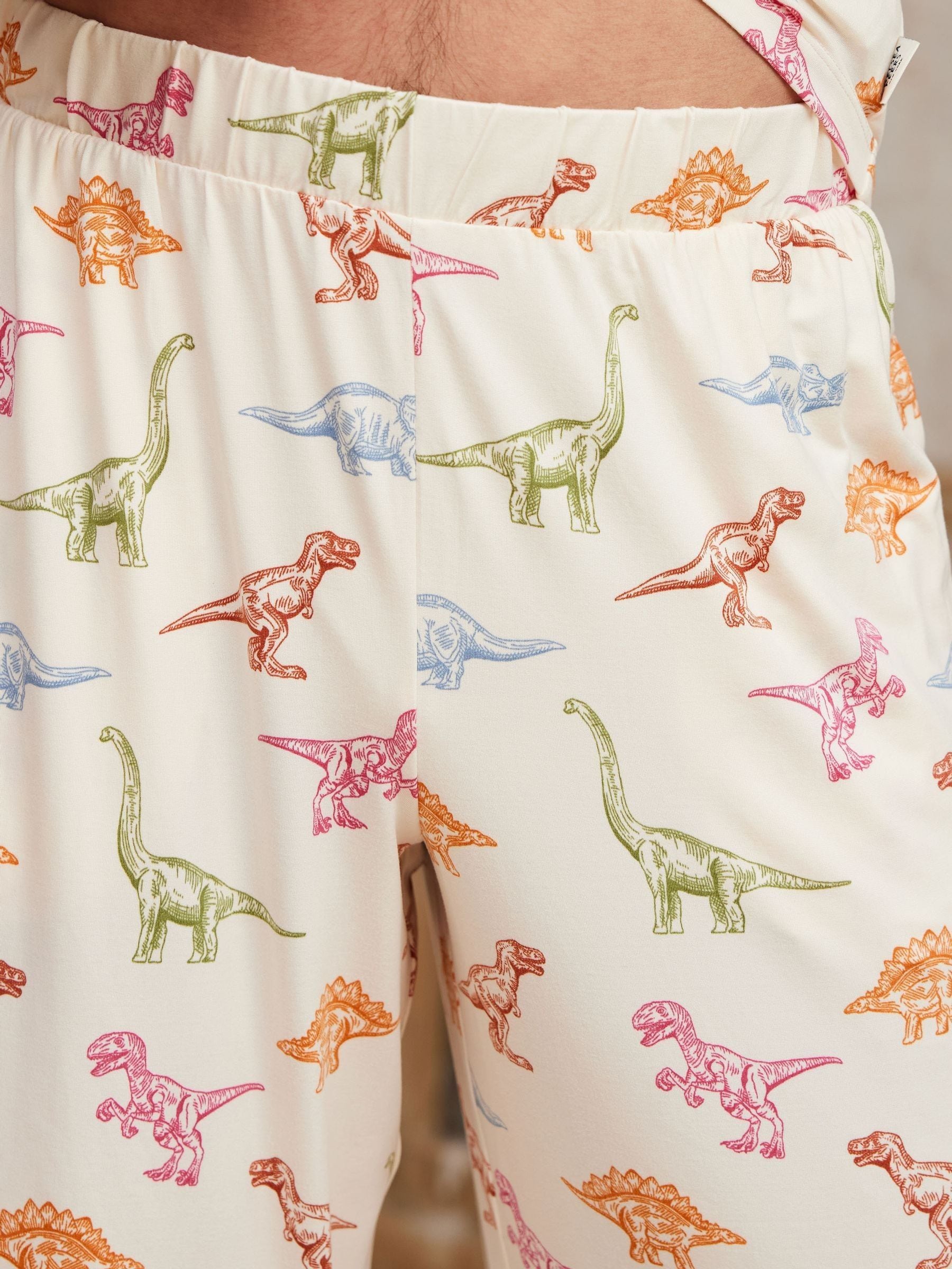 Wit - Chelsea Peers Dinosaur Print Long Pyjama Set