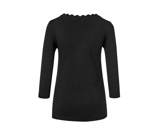 Shirt mit 3/4-Arm, schwarz
