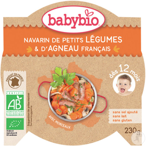 Babybio Babybio Petits Légumes - Agneau De France - Menthe Dès 12 Mois Pot 230g (50162)