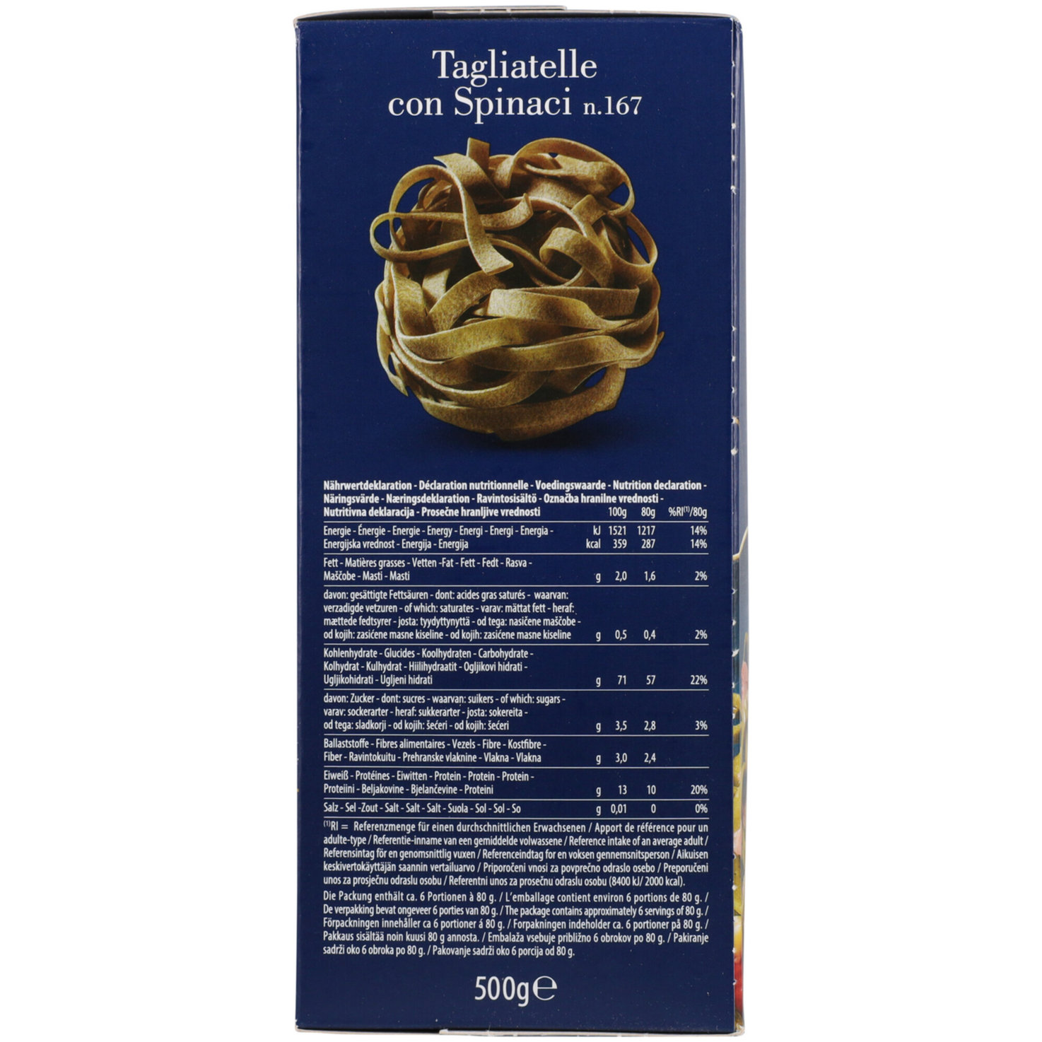 Barilla Collezione Tagliatelle grün mit Spinat n. 167