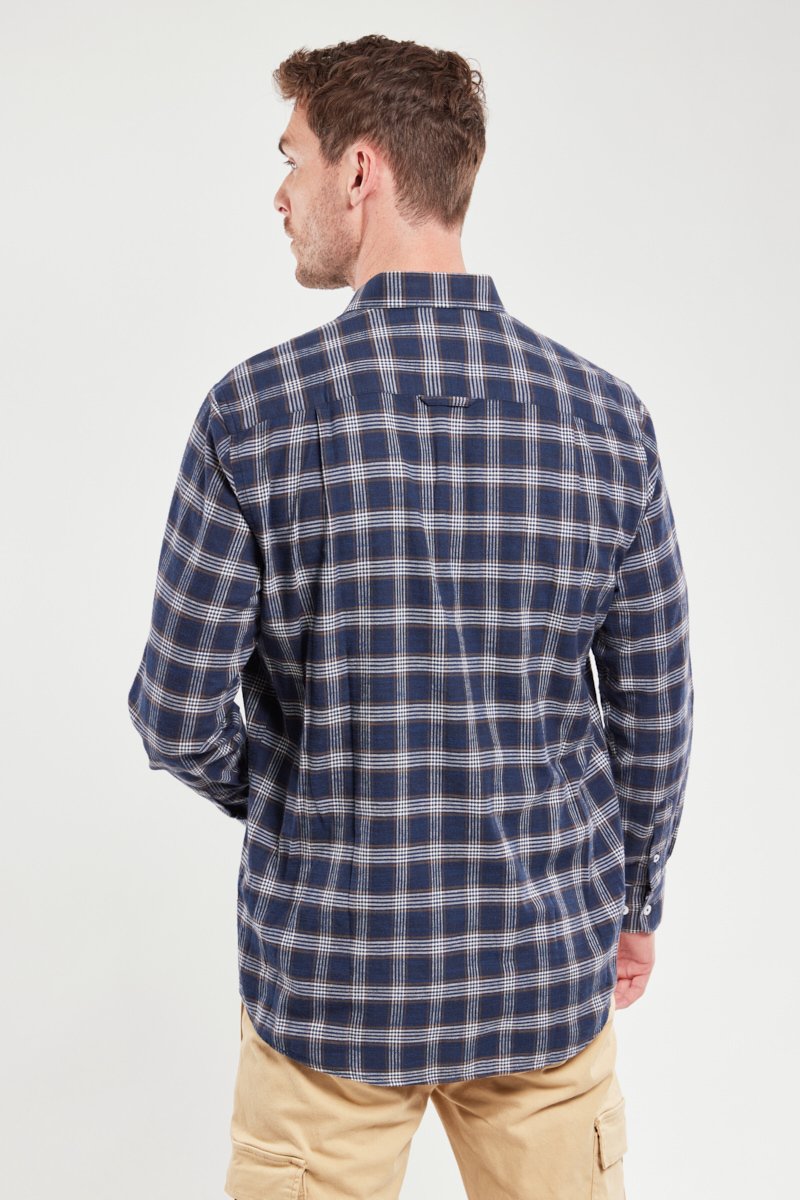 Chemise à carreaux confort - coton