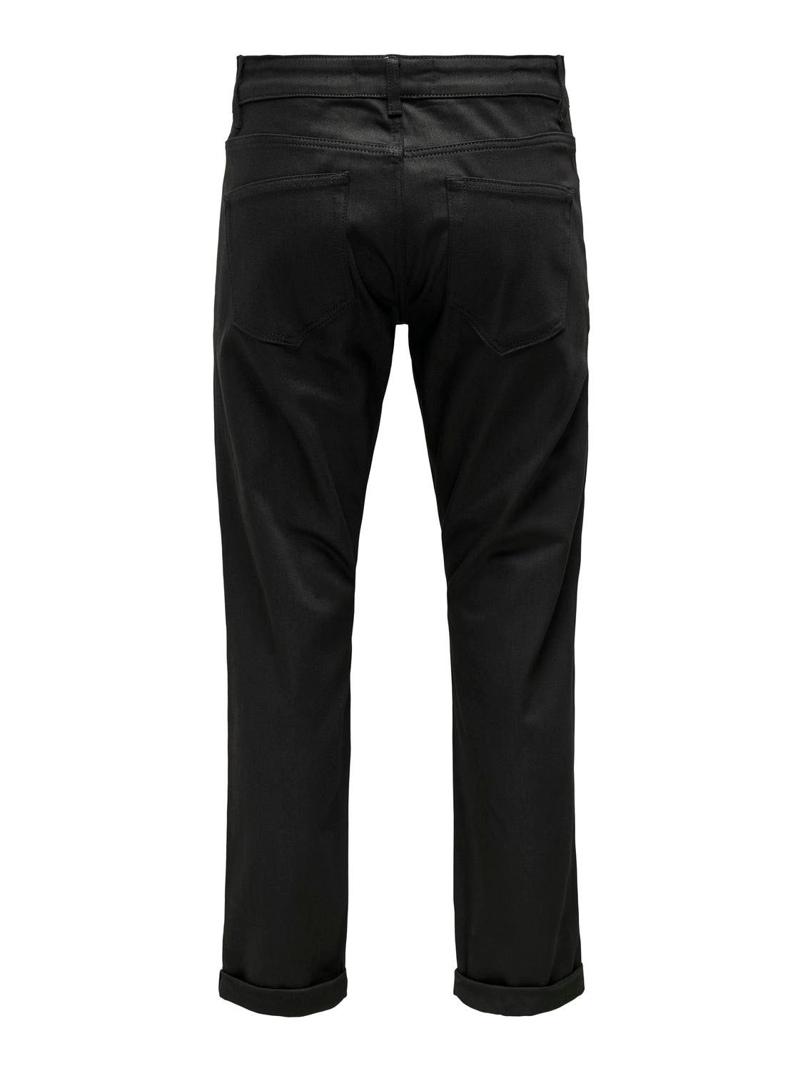 ONSWEFT Mittlere Taille Normal geschnitten Jeans Black Denim