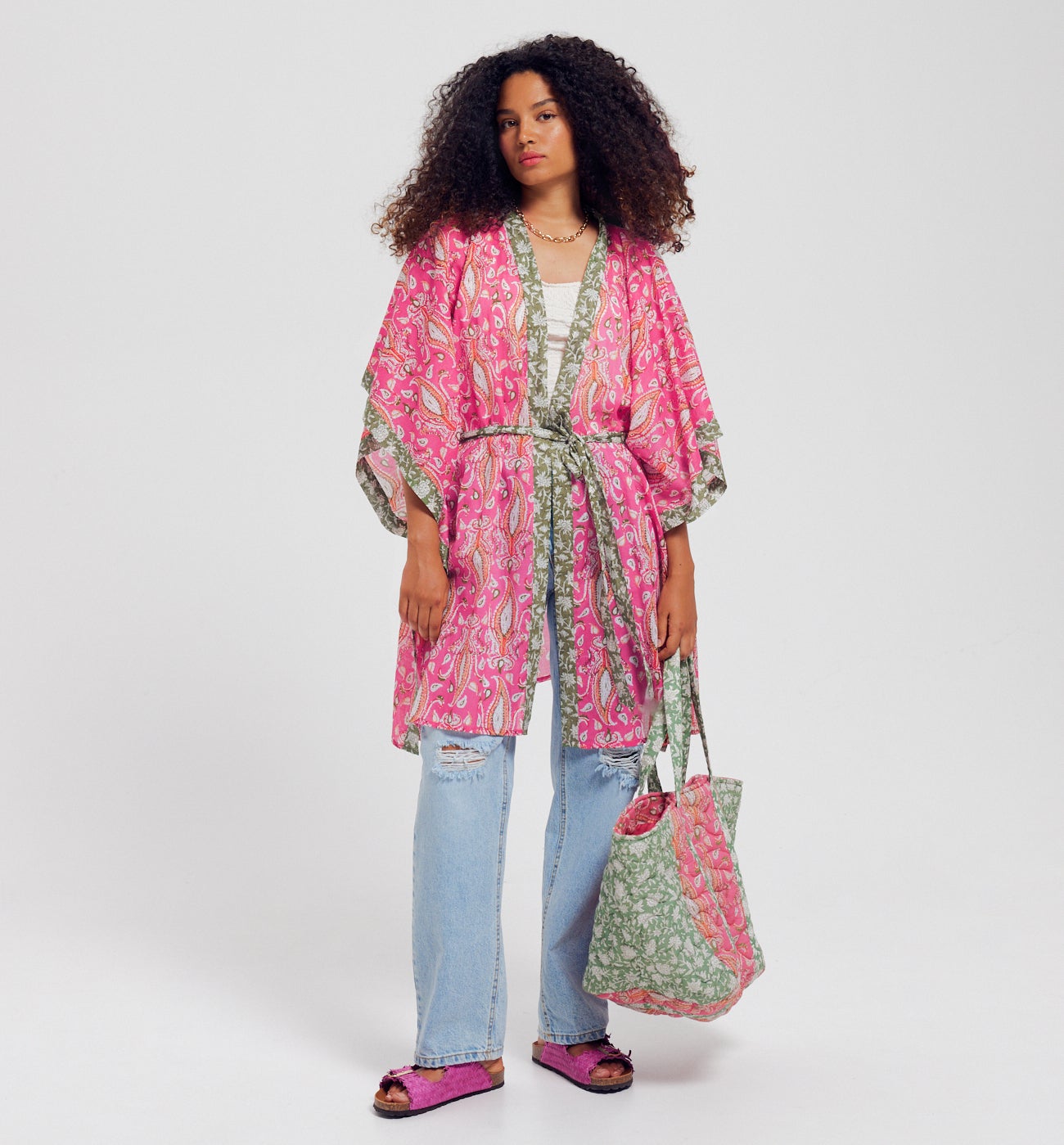 Kimono motif bandana Femme - Imprimé multicolore