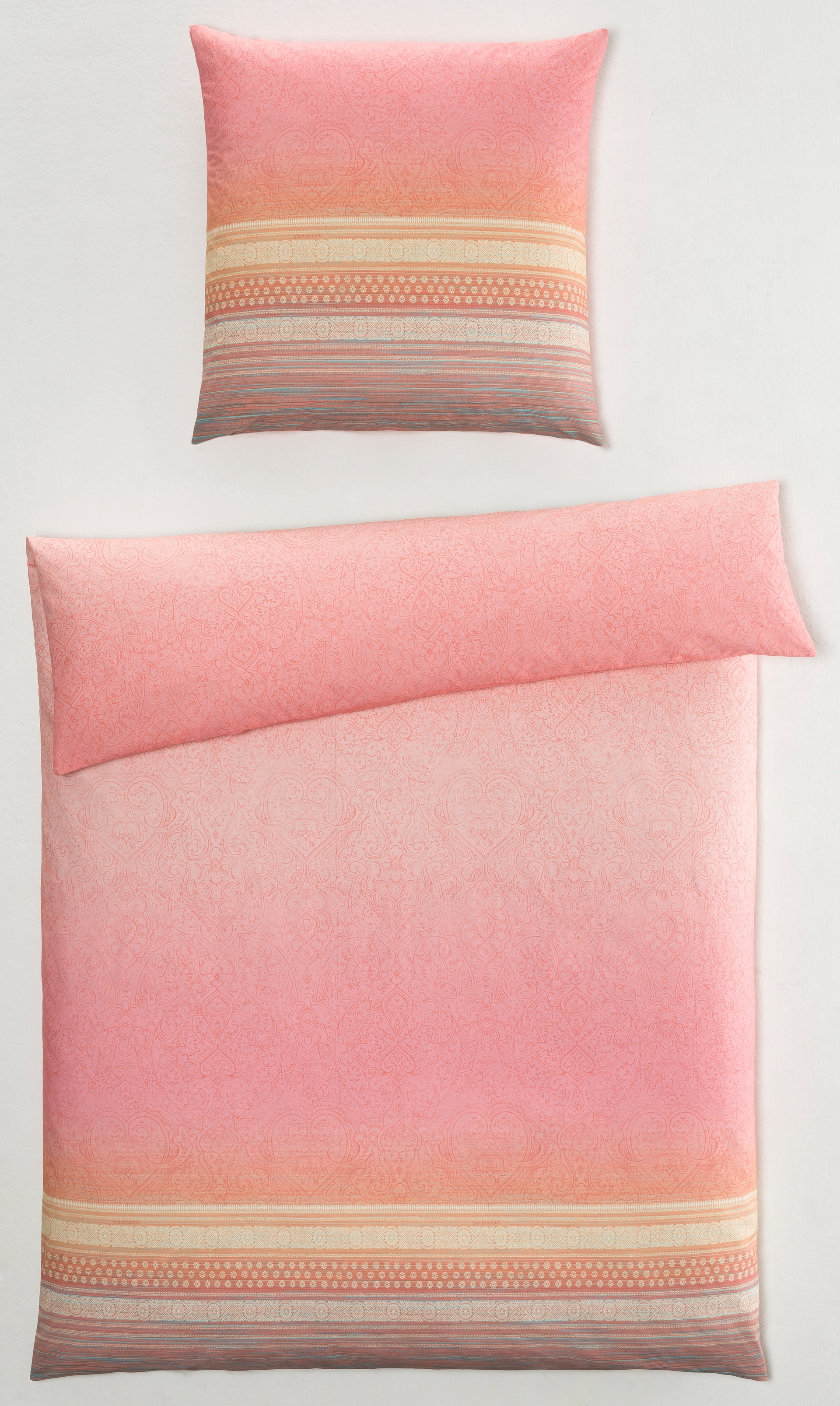 bassetti Satin-Bettwäsche BWSAT NABUCCO V.P1 135 x 200 cm pink