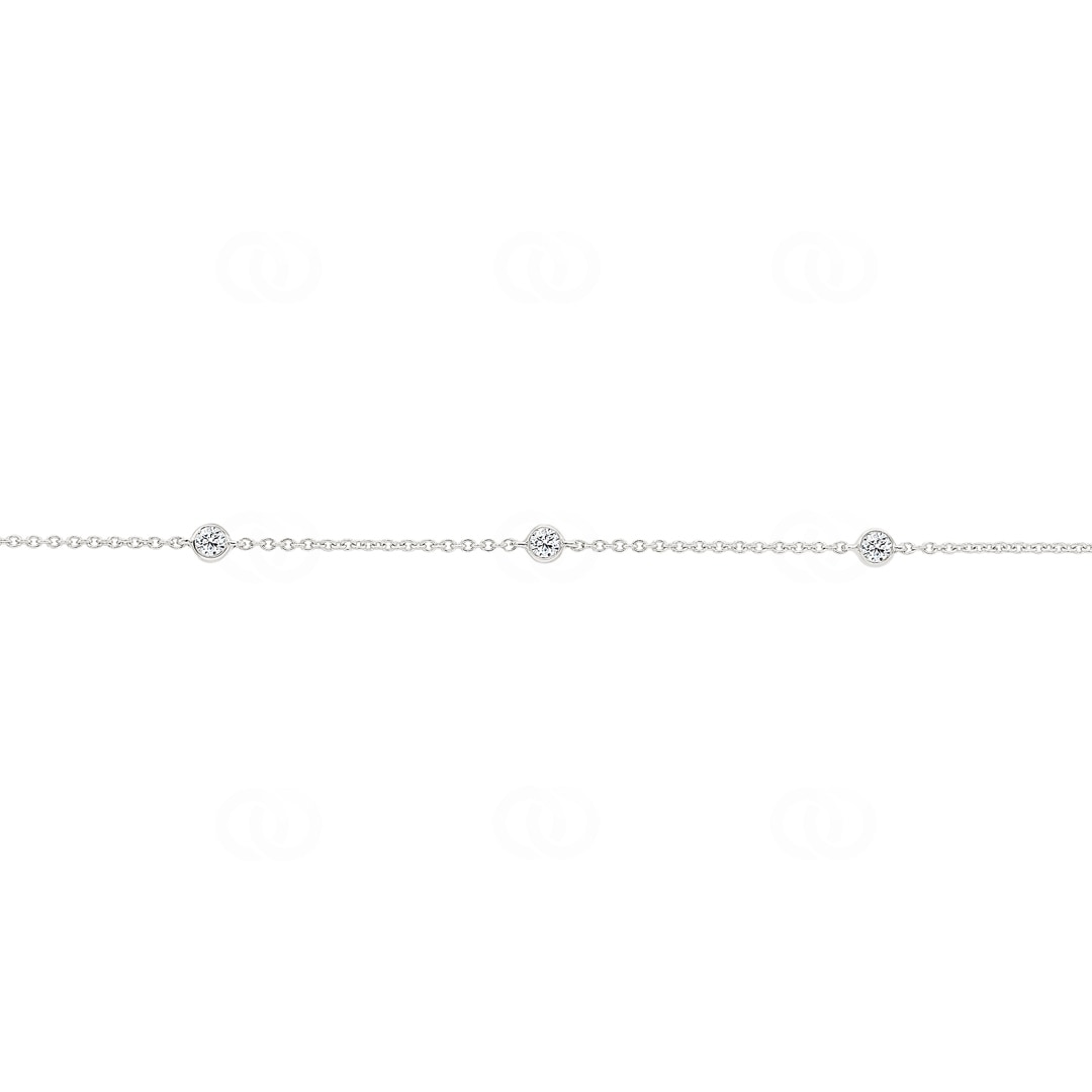 Armband 750/18 K Weissgold mit Diamanten 0.20 ct H/si