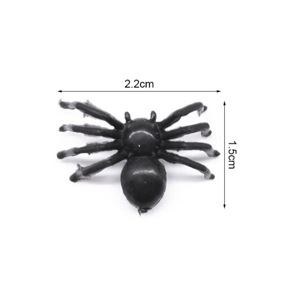 (50er Set) Mini Halloween Deko Spinnen Grusel Party Tischdekoration - Schwarz