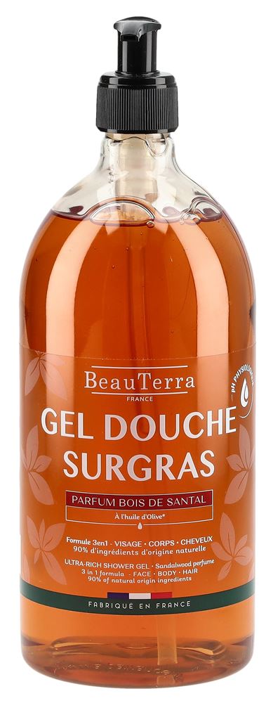 BEAUTERRA Duschgel<br>1000 ml, Flasche, Gel, reichhaltig Sandelholz