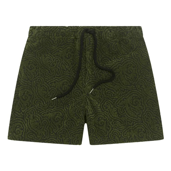 OAS Short Eponge Squiggle Terry | Vert kaki