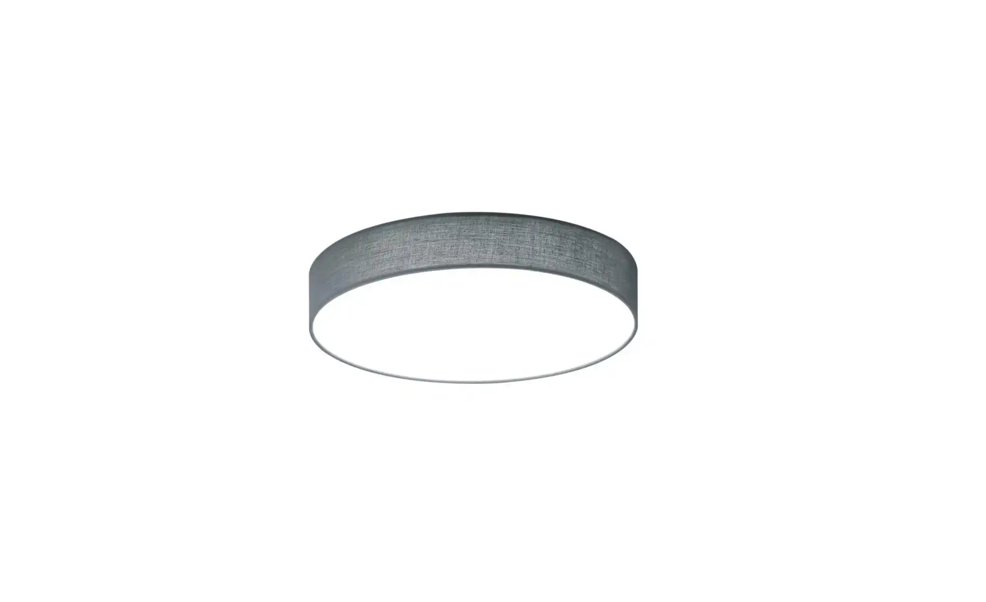 Trio LED-Deckenleuchte, Stoffschirm grau `groß`