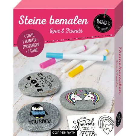 Coppenrath Verlag Steine bemalen - Set Love & Friends (100% s.g.)