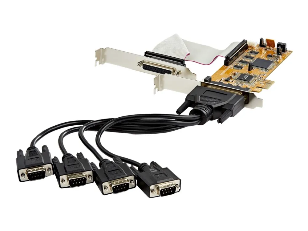 StarTech.com 8-Port PCI Express RS232 Serial Adapter Card, PCIe RS232 Serial Card, 16C1050 UART, Low Profile Serial DB9 Controller/Expansion Card, 15kV ESD Protection, Windows/Linux - Full Profile Bracket Incl - Seriel adapter - PCIe lavprofil - RS-2