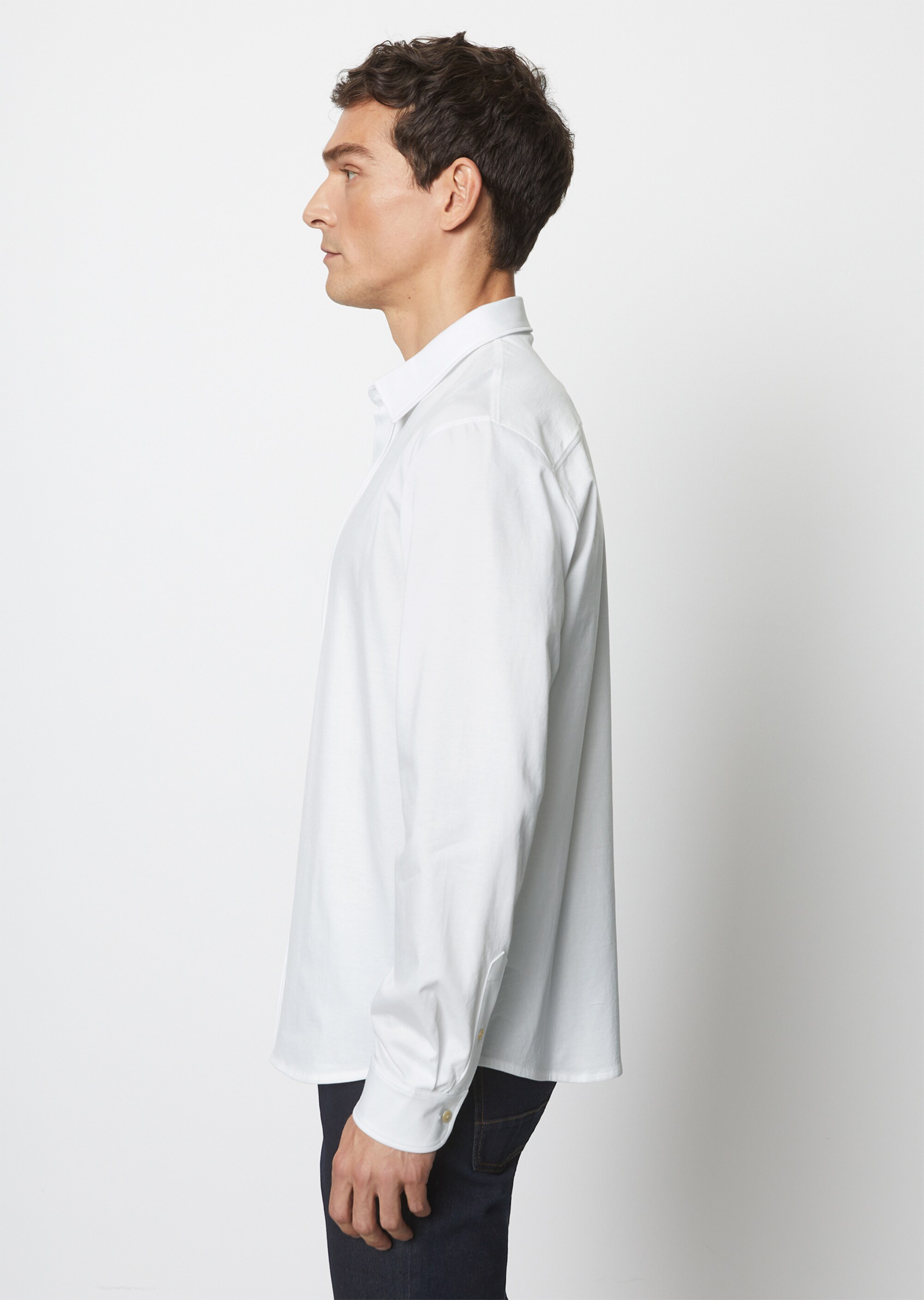 Jerseyhemd regular aus Bio-Baumwoll mit Web-Optik