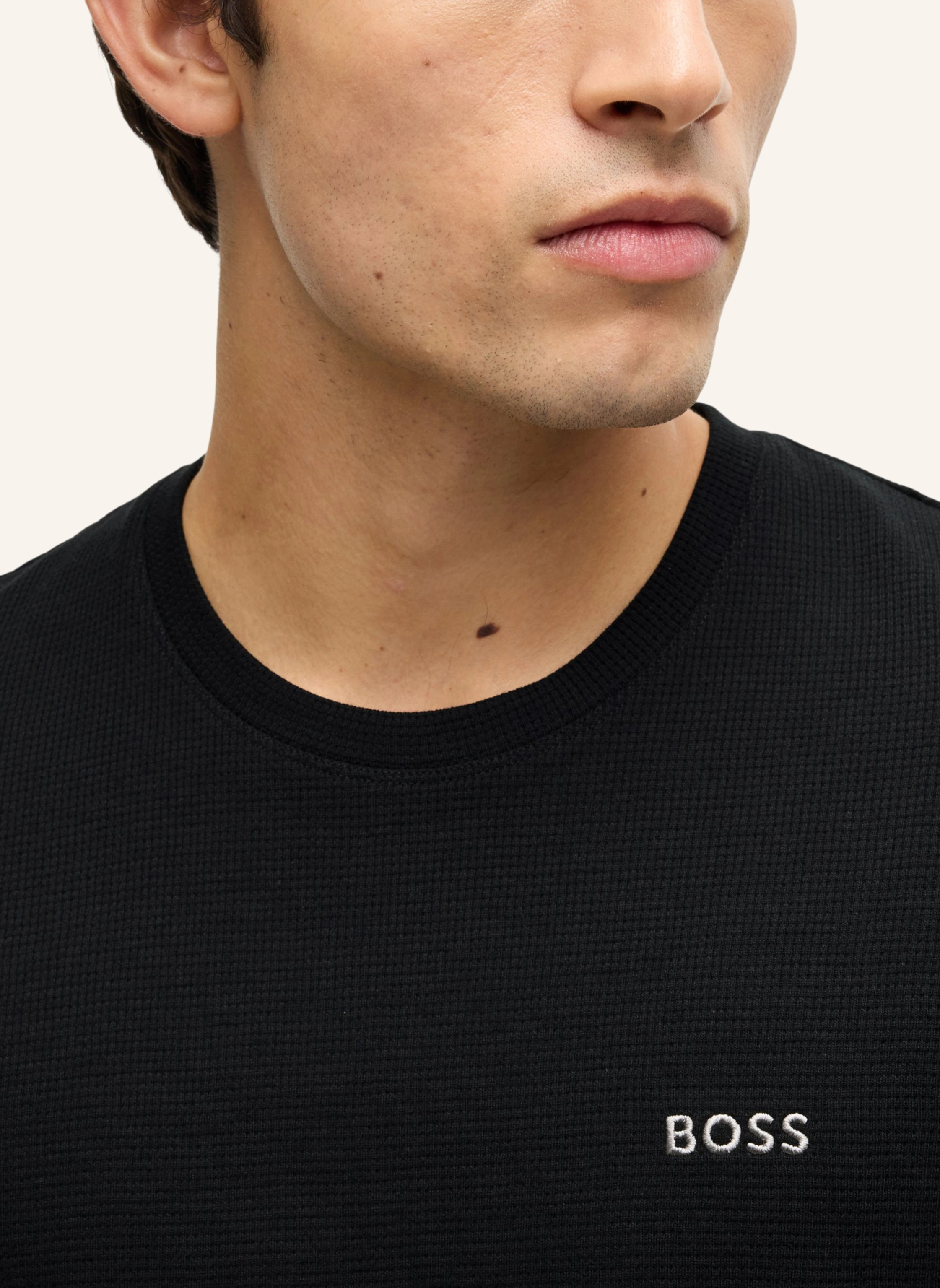 BOSS Pyjama-Oberteil WAFFLE T-SHIRT Regular Fit