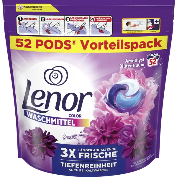 All-in-1 Pods Colorwaschmittel Amethyst Blütentraum 104WL