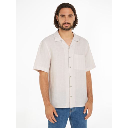 Calvin Klein Kortærmet Skjorte, Stony Beige, L