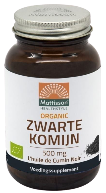 Mattisson Biologische Zwarte Komijn 500mg 90 capsules