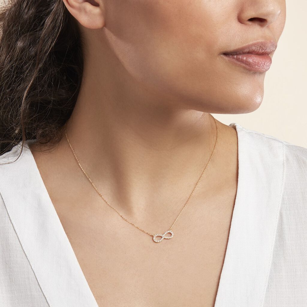 Collier Klothilda Or Jaune Oxyde De Zirconium