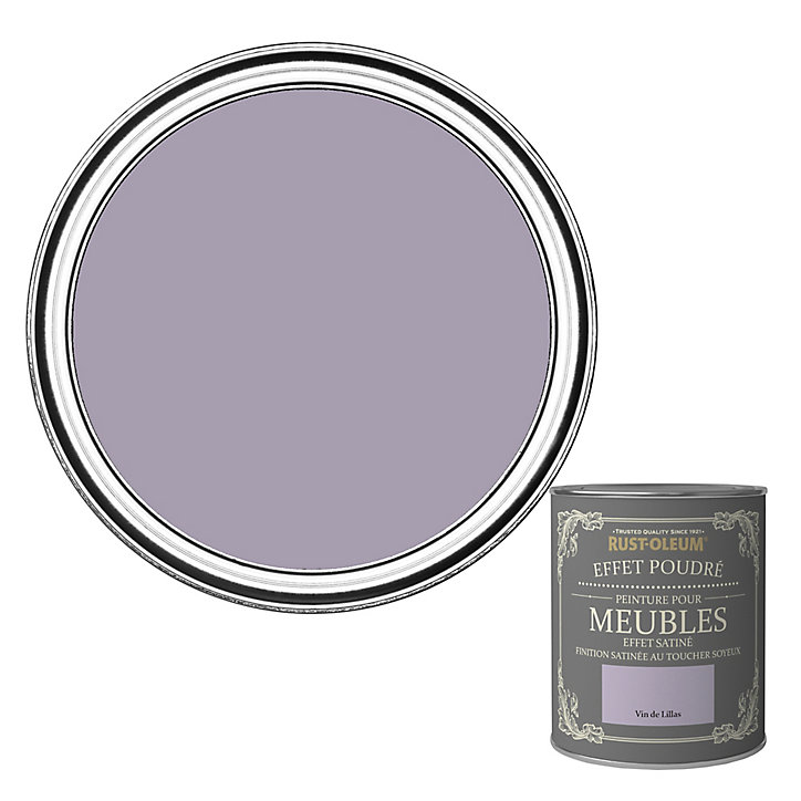 Peinture pour meubles Rust-Oleum vin de lilas effet poudré satin 0,75L