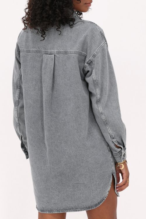 Grijze denim blouse jurk