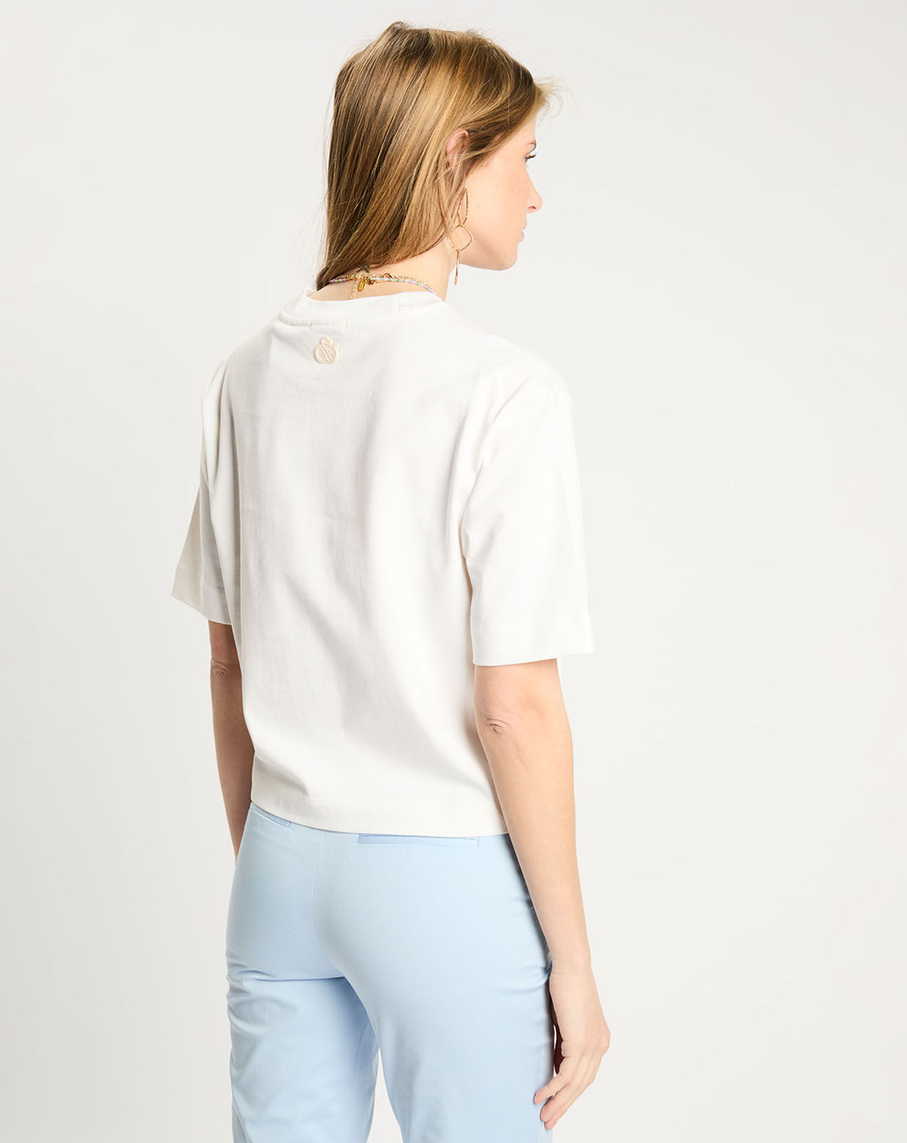 Scotch & Soda T-Shirt ample Elvis blanc