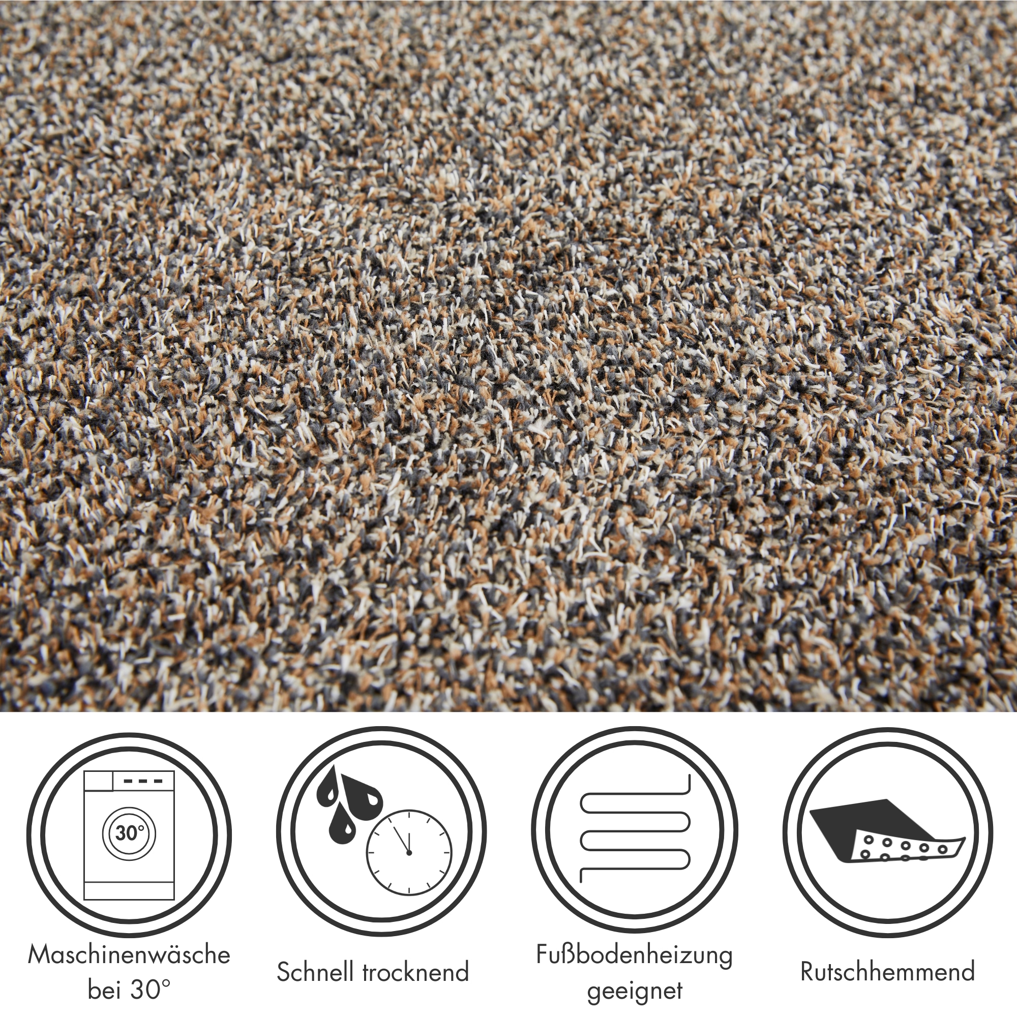 my home Fussmatte »Sydney, Made in Netherlands« rechteckig 6 mm Höhe Schmutzfangmatte, melierte Optik, rutschhemmend, für In- und Outdoor