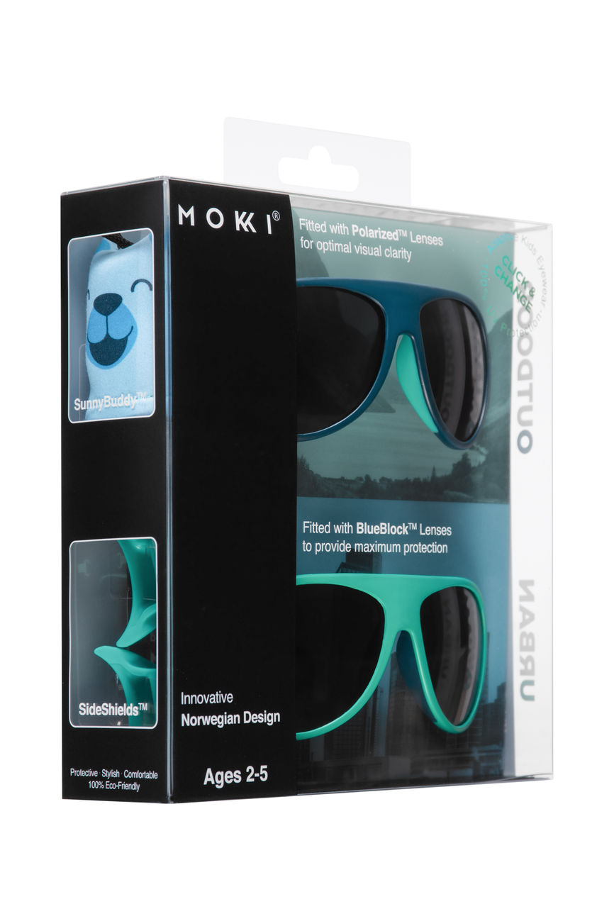 Mokki Click & Change solbrille til barn 2-5 år blå