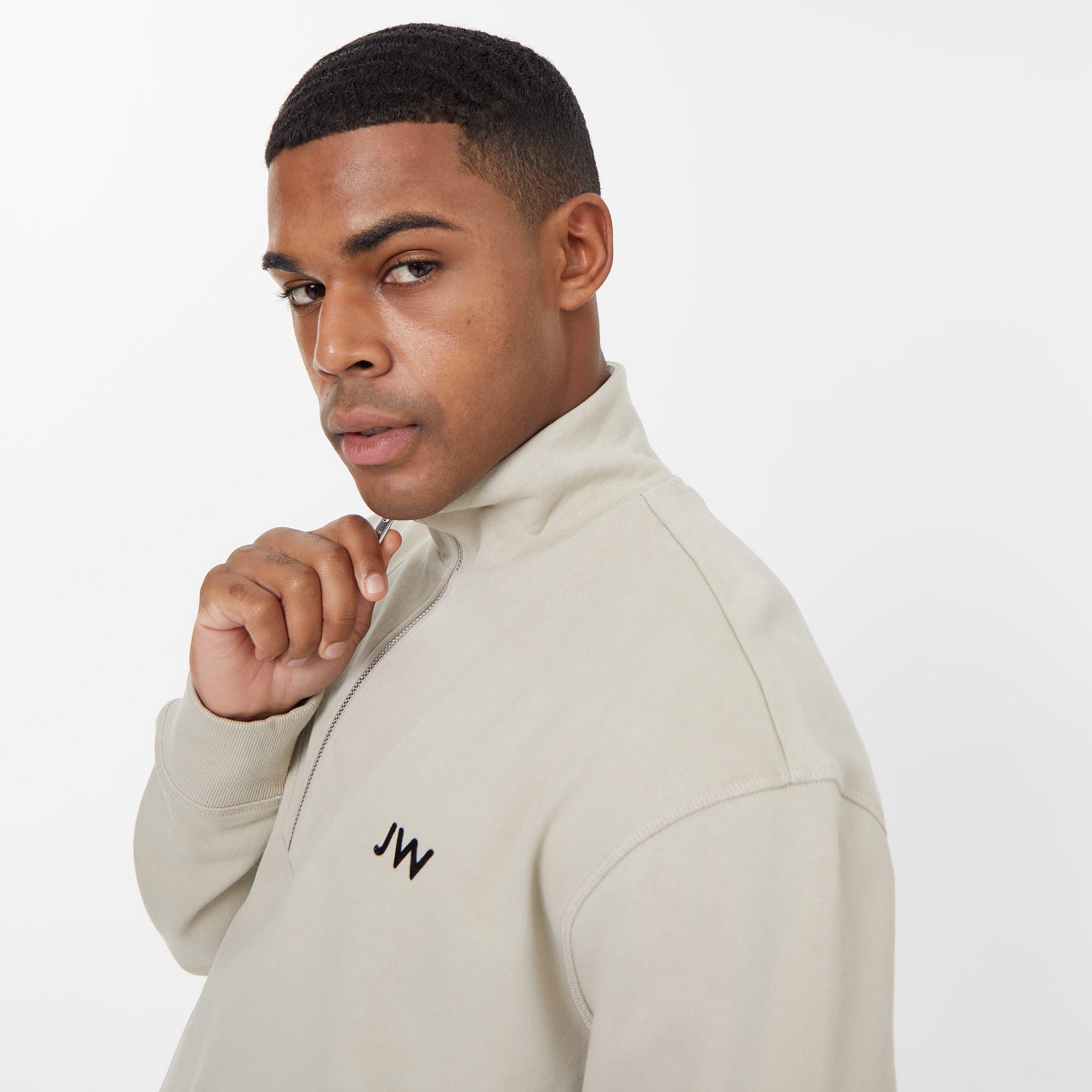Jack Wills JW Flocked Quarter Zip Sweater
