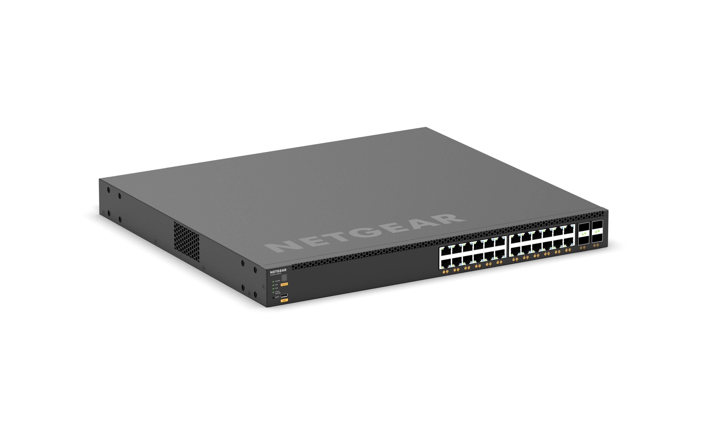 PoE+ Switch XSM4328CV 28 Port<br>24x 10G/Multi-Gig PoE+ (576W-Basis, bis zu 720W) und 4x SFP28 25G (XSM4328CV)