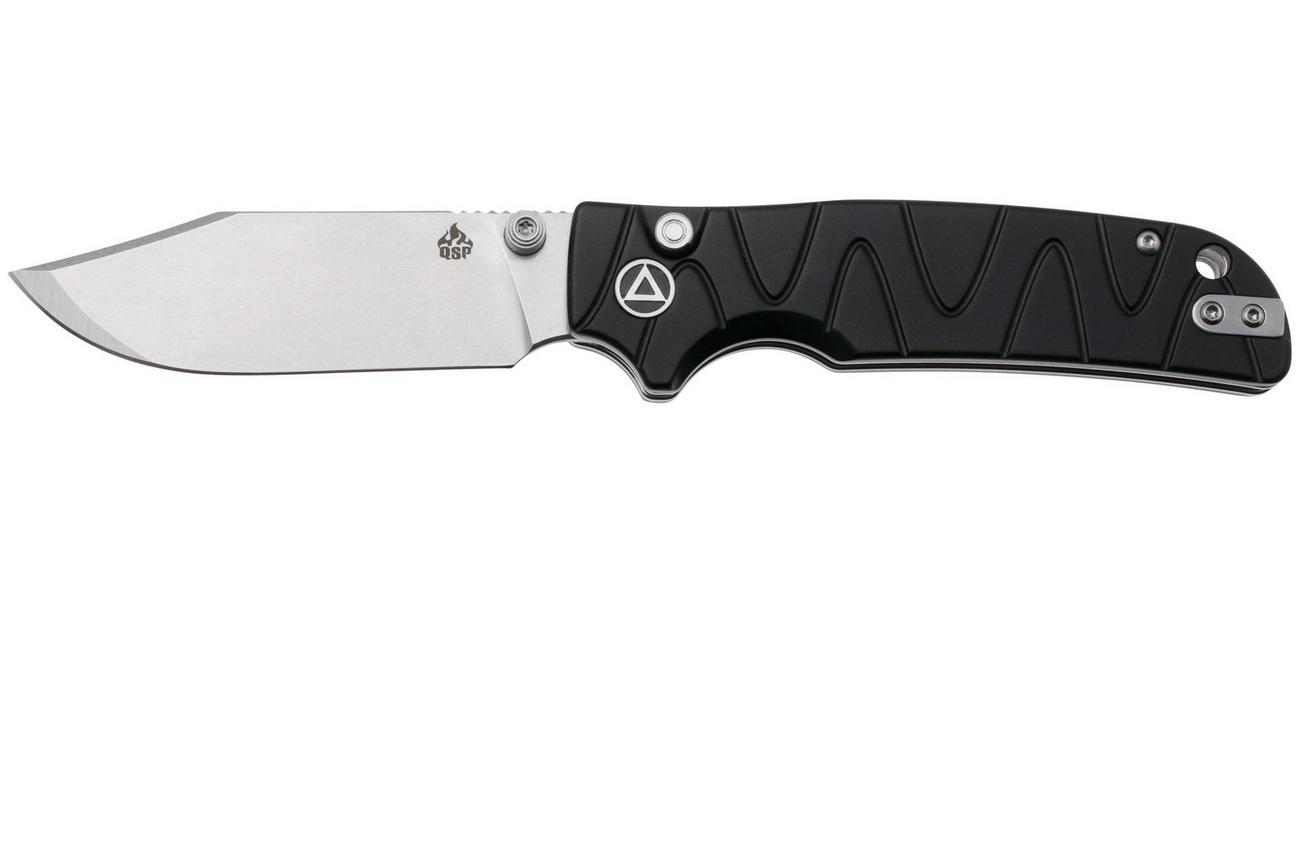 QSP Knife Kali QS159-F1 Stonewashed 14C28N Black Aluminum, zakmes, Keanu Alfaro design
