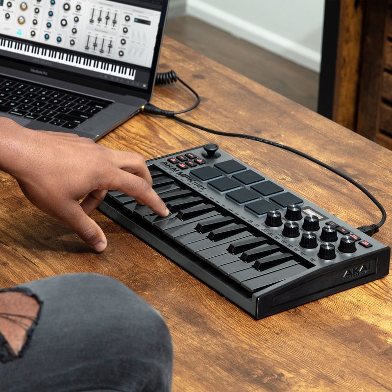 Akai Professional MPK Mini MK3 - USB MIDI-keyboardcontroller - Grijs - 25 toetsen