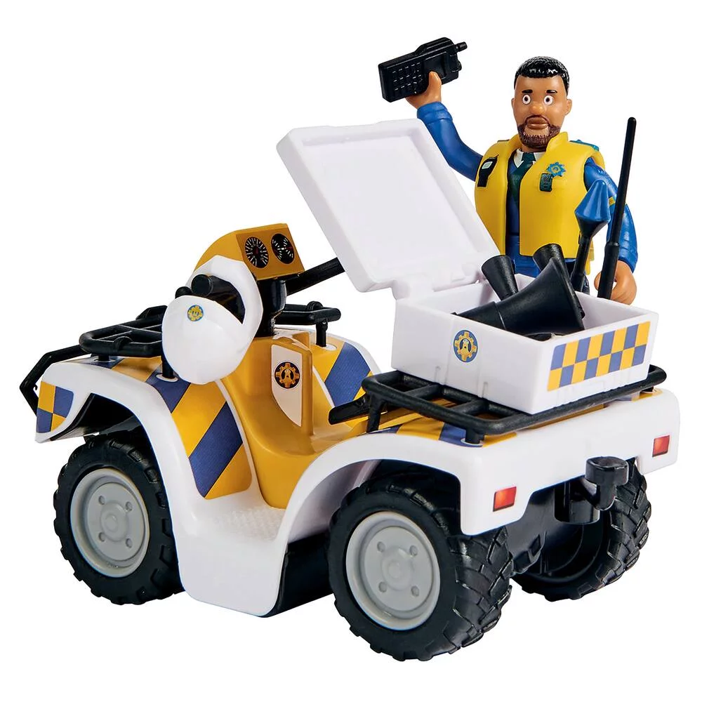 SAM LE POMPIER - QUAD POLICE - 1 FIGURINE MALCOM
