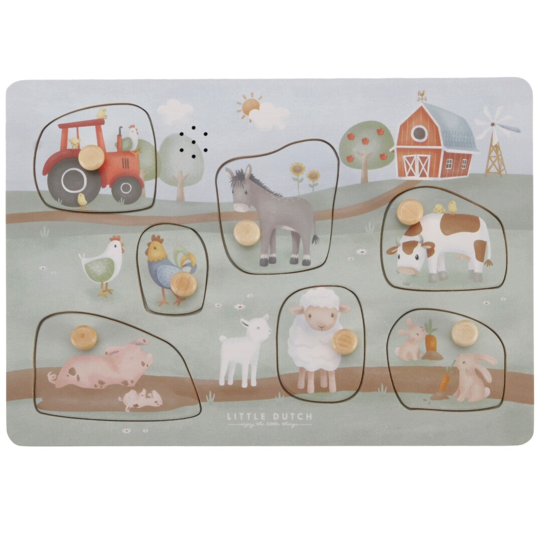 Little dutch puzzel met geluid little farm - 7st