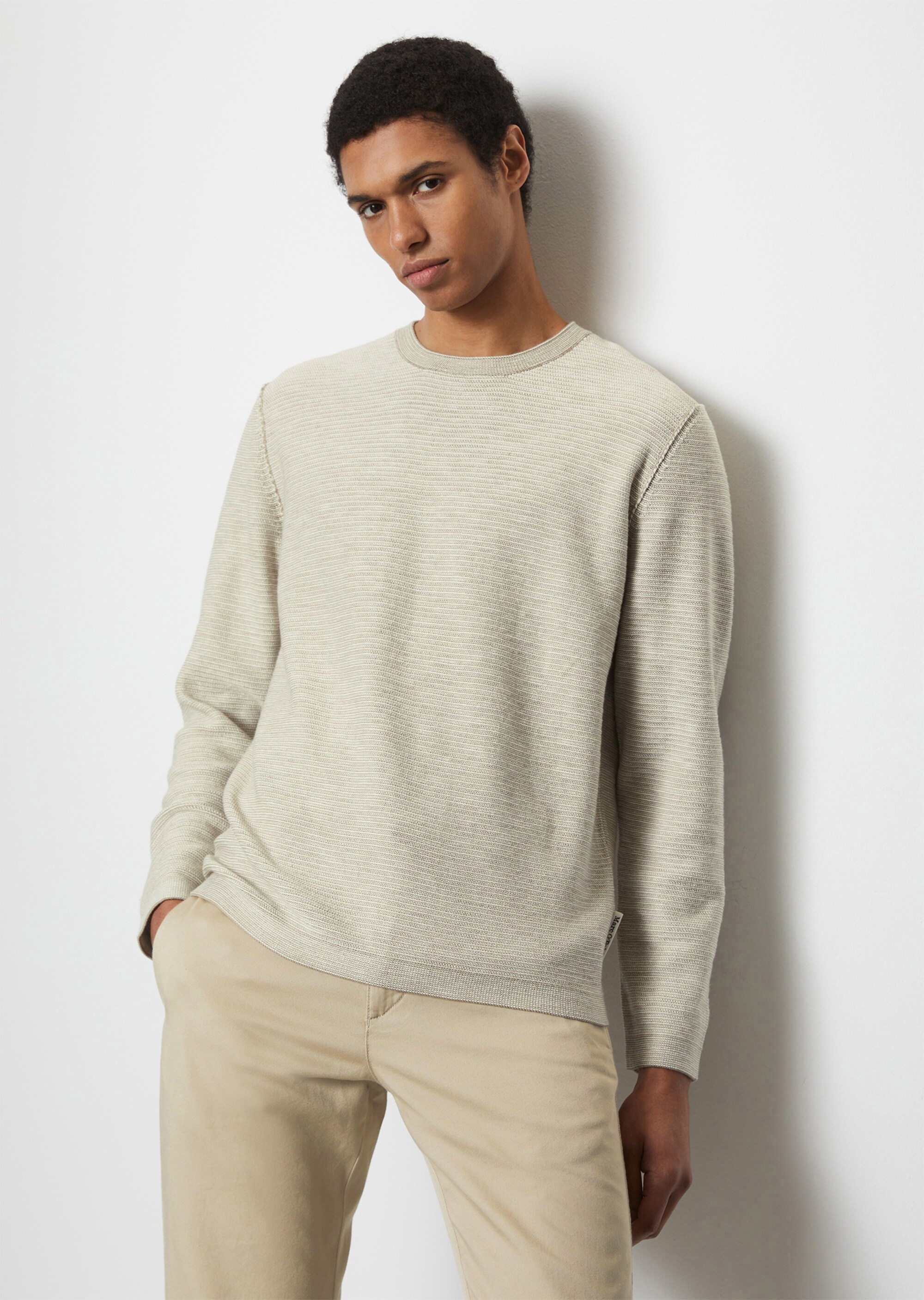 Pullover regular aus Bio-Baumwolle und Leinen