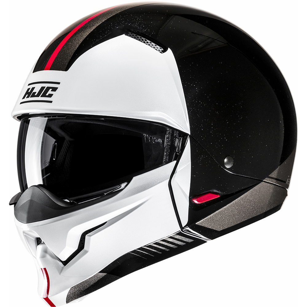 HJC - Casque i20 Vena MC1 / Noir / Blanc / Argent / Rouge