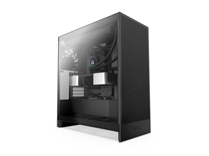 NZXT PC-Gehäuse H7 Flow Schwarz Mid-Tower-Gehäuse mit Seitenfenster