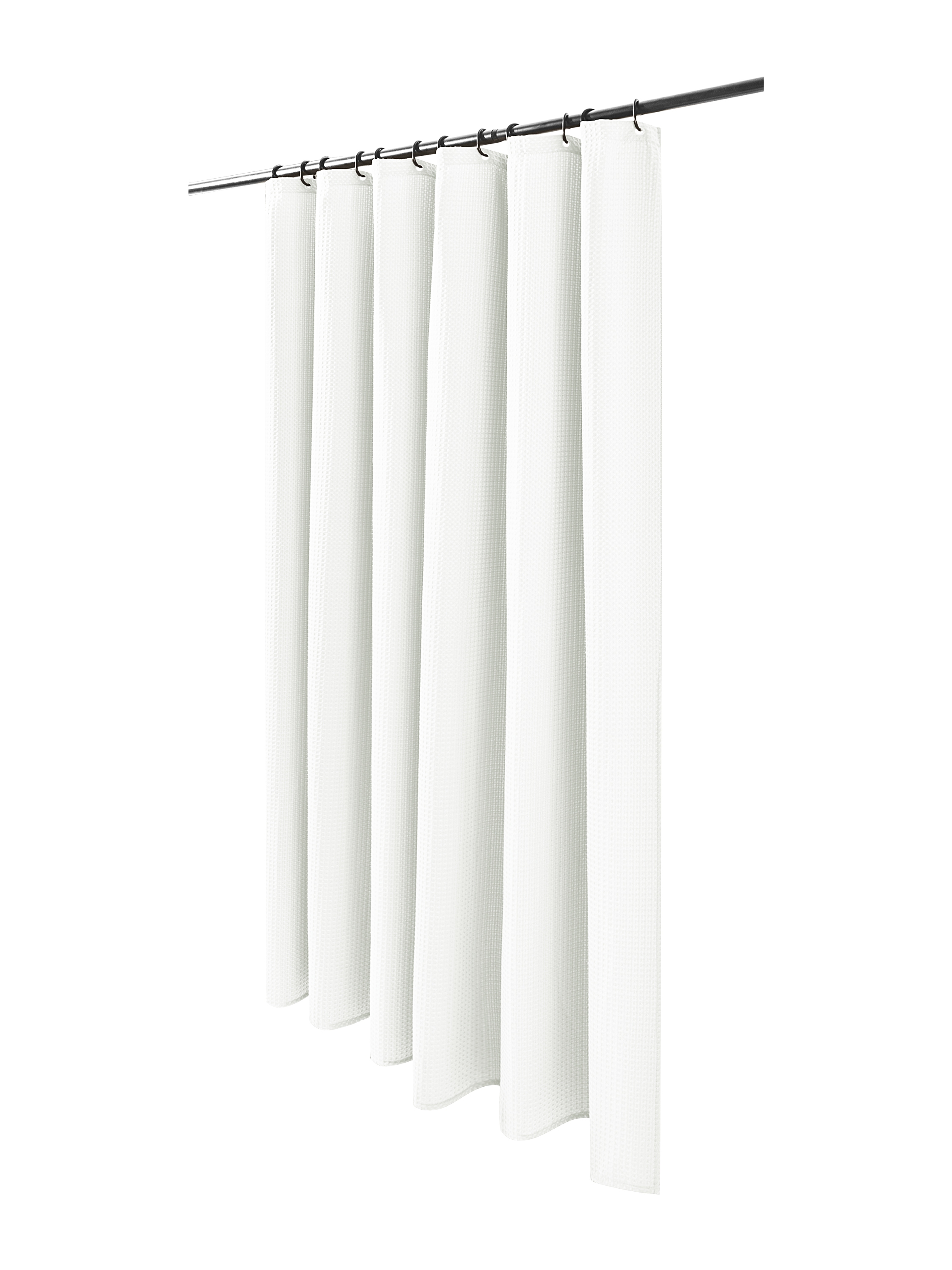 Duschvorhang 182 x 182 cm Waffel weiss