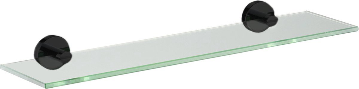 Plieger Vigo glazen planchet 50cm mat zwart