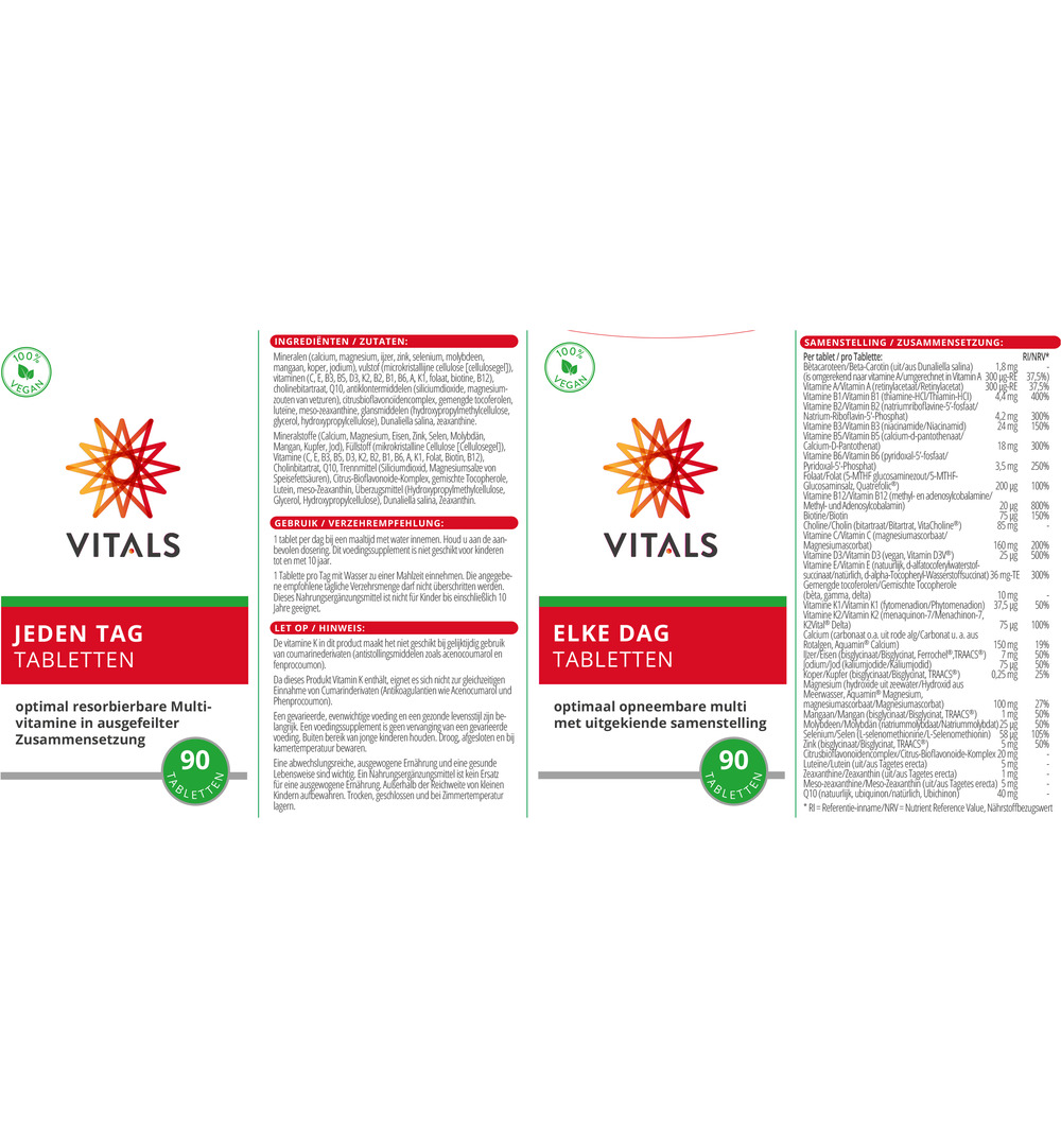 Vitals Elke dag (90 tabletten)
