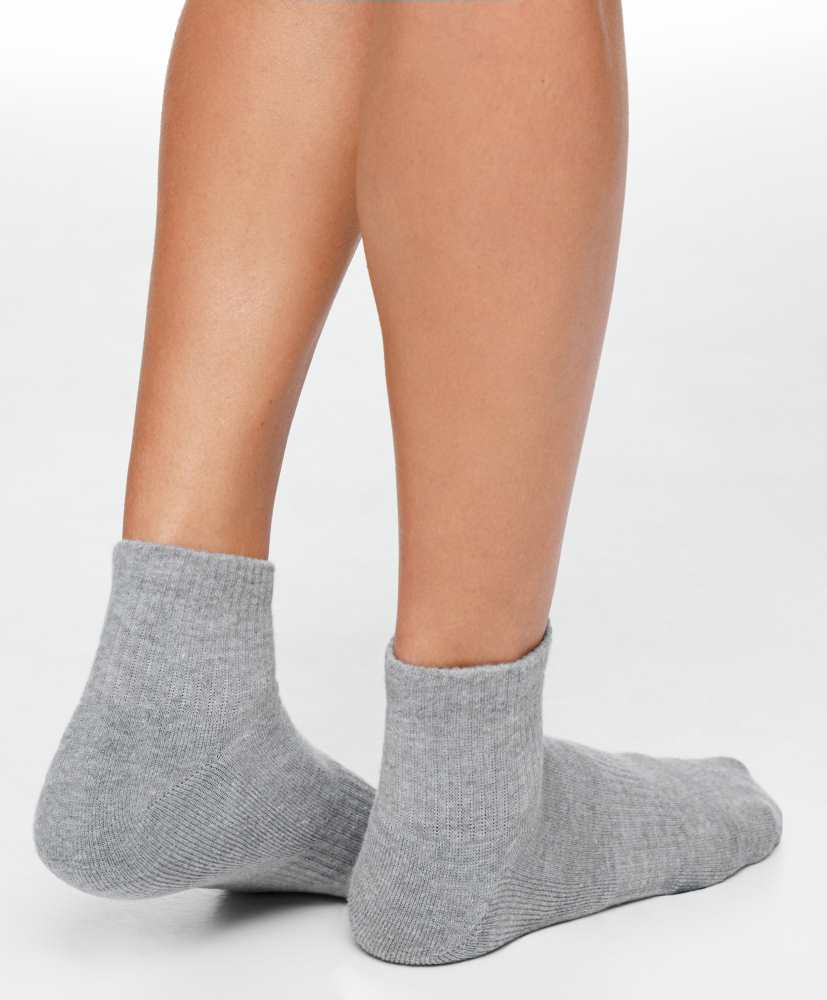 3 pares de meias de algodão de um quarto