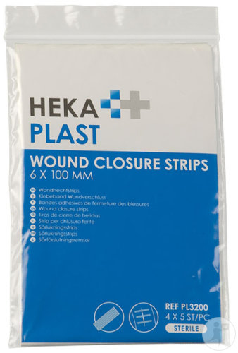 Hekaplast Strips Suture Bandes Adhésives 20 Pièces