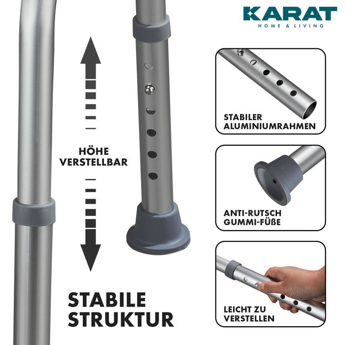 Peter douche- en badkruk - 360 graden draaibaar - Hoogteverstelbaar - Antislip rubberen voetjes - Draagvermogen tot 150 kg