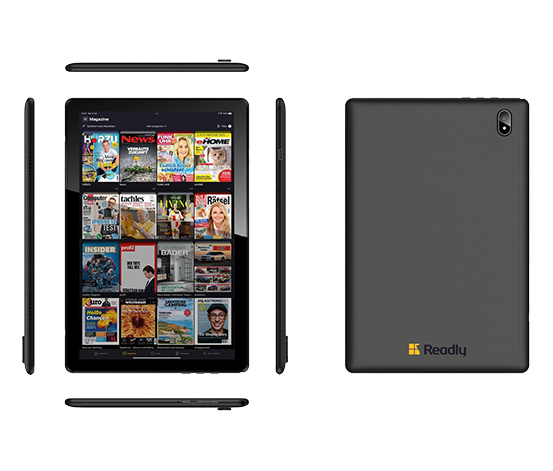 Readly Reader Android 12 Tablet mit Deutschlands größtem digitalem Kiosk