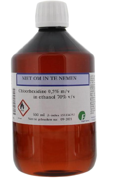 Orphi Chloorhexidine 0.5% In Alcohol 70% 500ml