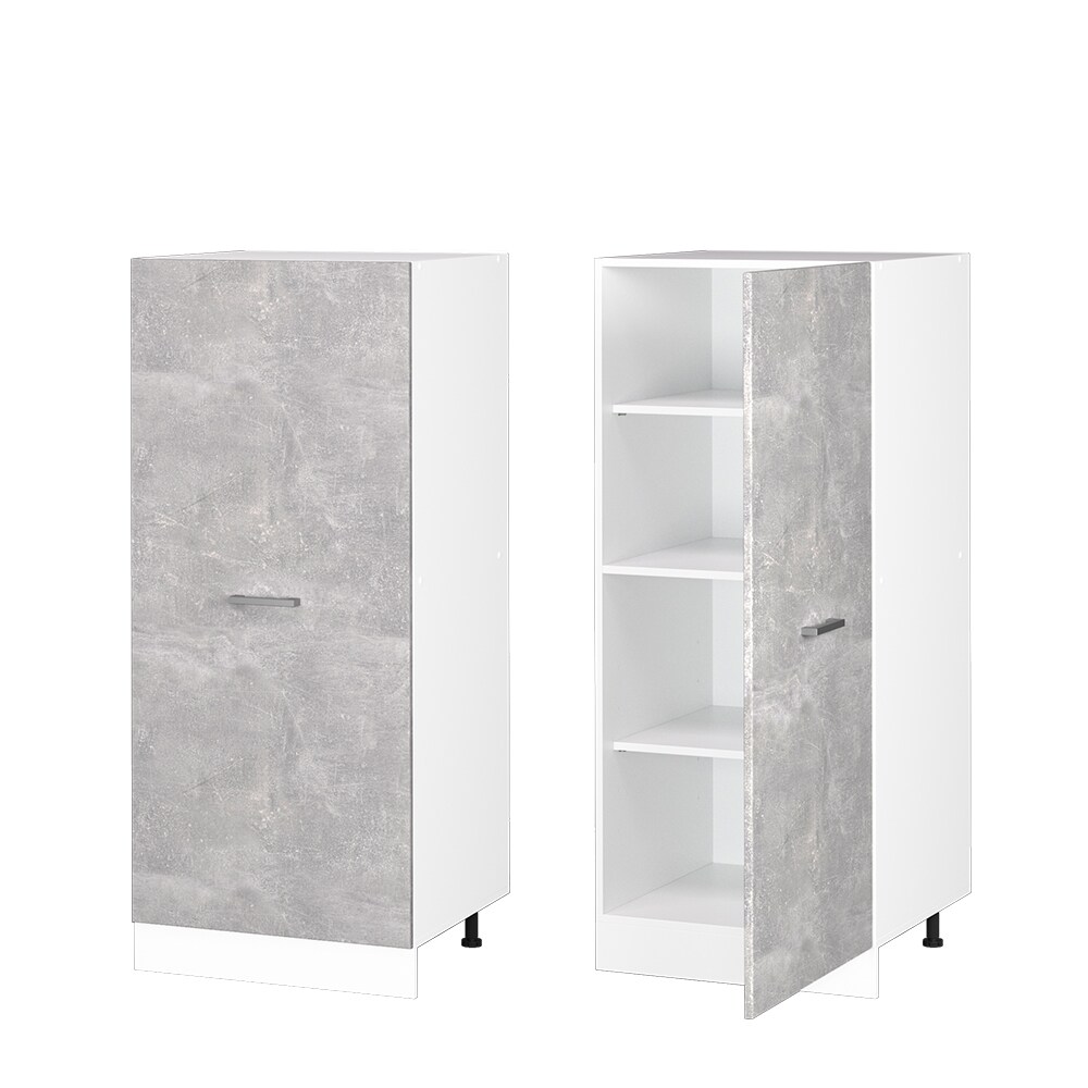 Vicco Backofenumbauschrank Küchenschrank Küchenzeile R-Line 60 cm Weiß Beton große Tür