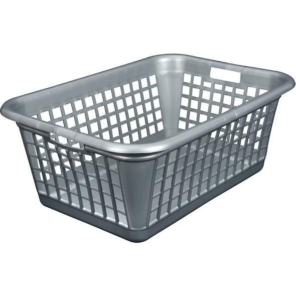 Corbeille à linge 60 Litres, Gris Silver